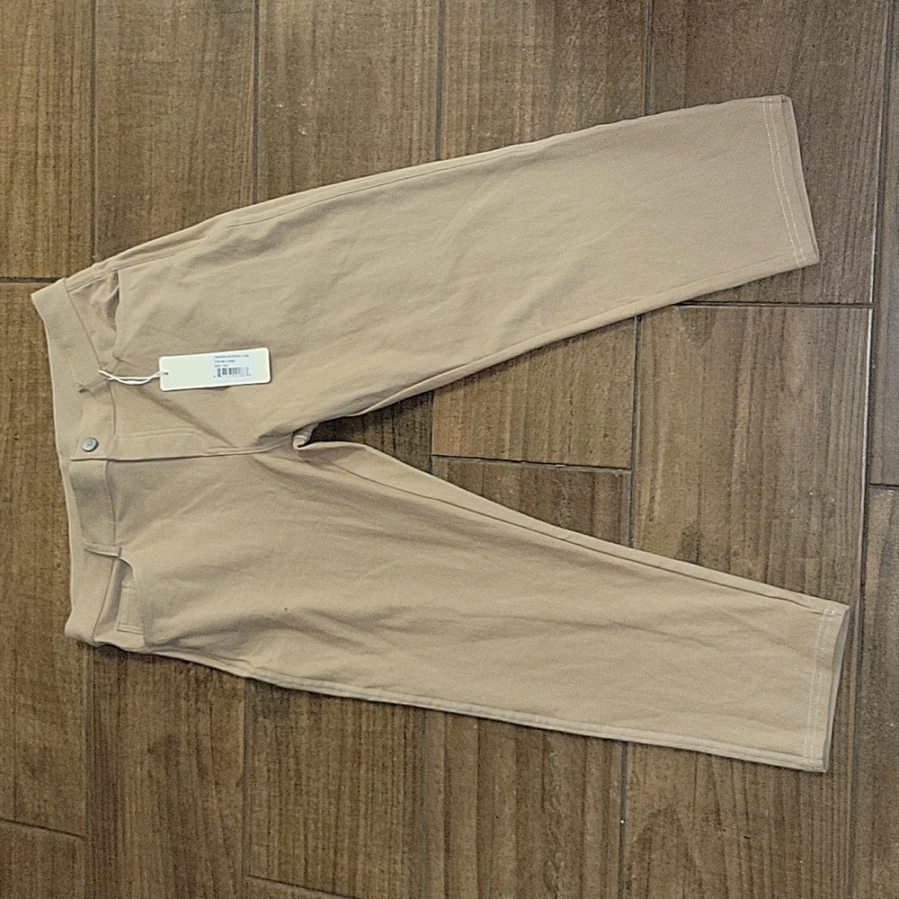 Yelete Camel tan stretch cropped jeans classic 5 pocket style Taper sz XXL NEW…